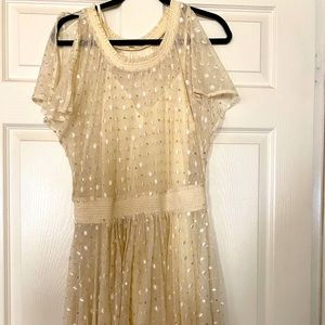 A line flare sequence dress